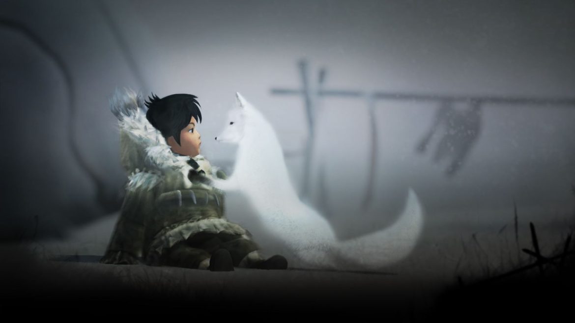 Nuna and fox in Never Alone.